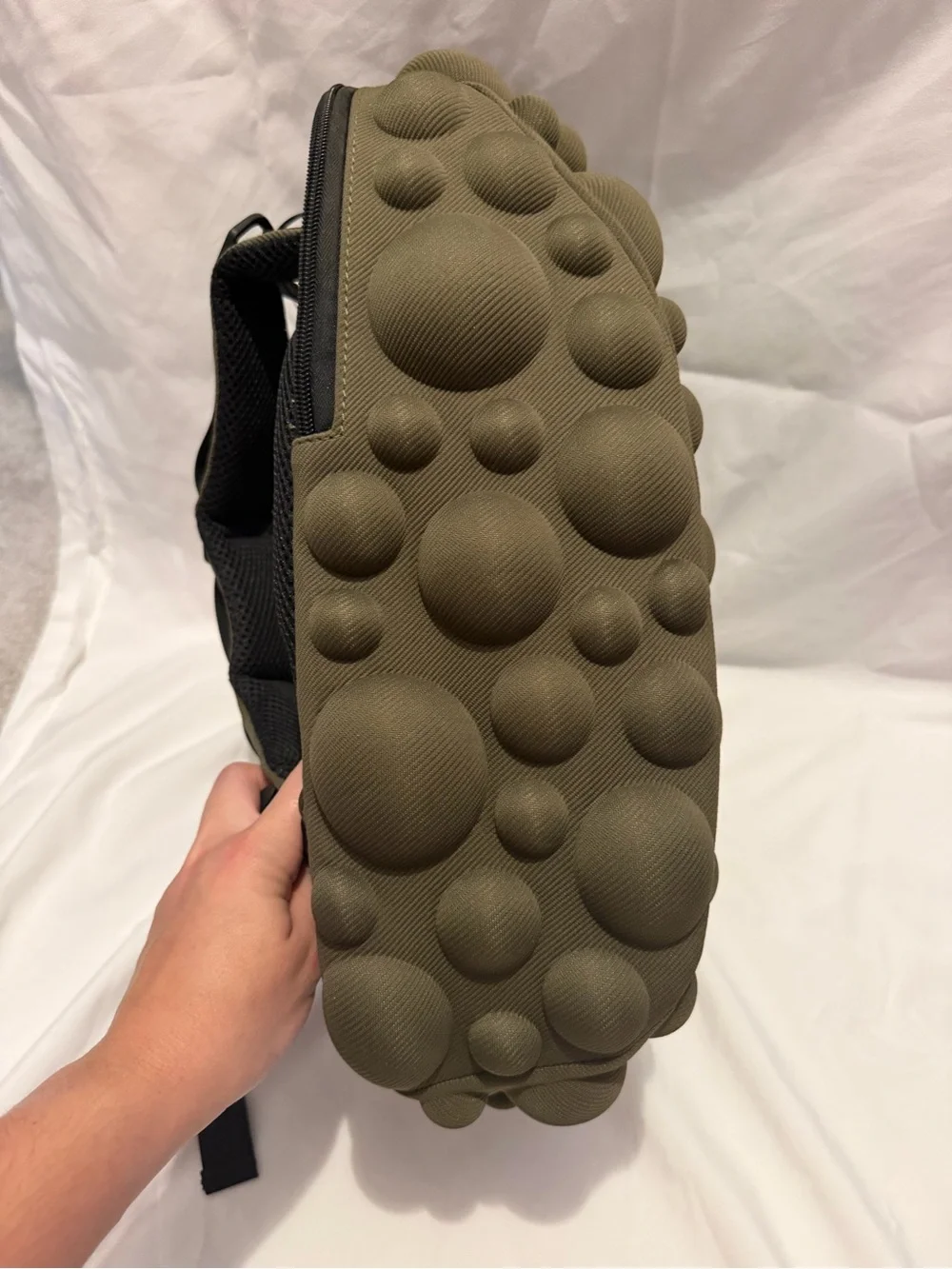 Textured Olive Bubble Accent Cushion - Home Accents